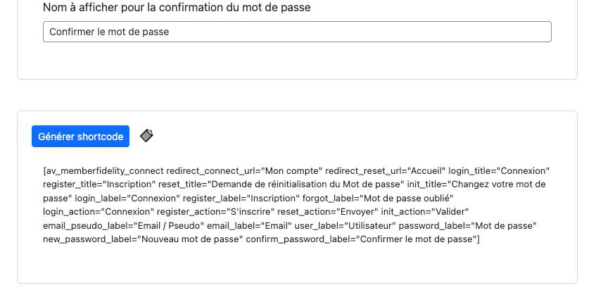 generation short code connect